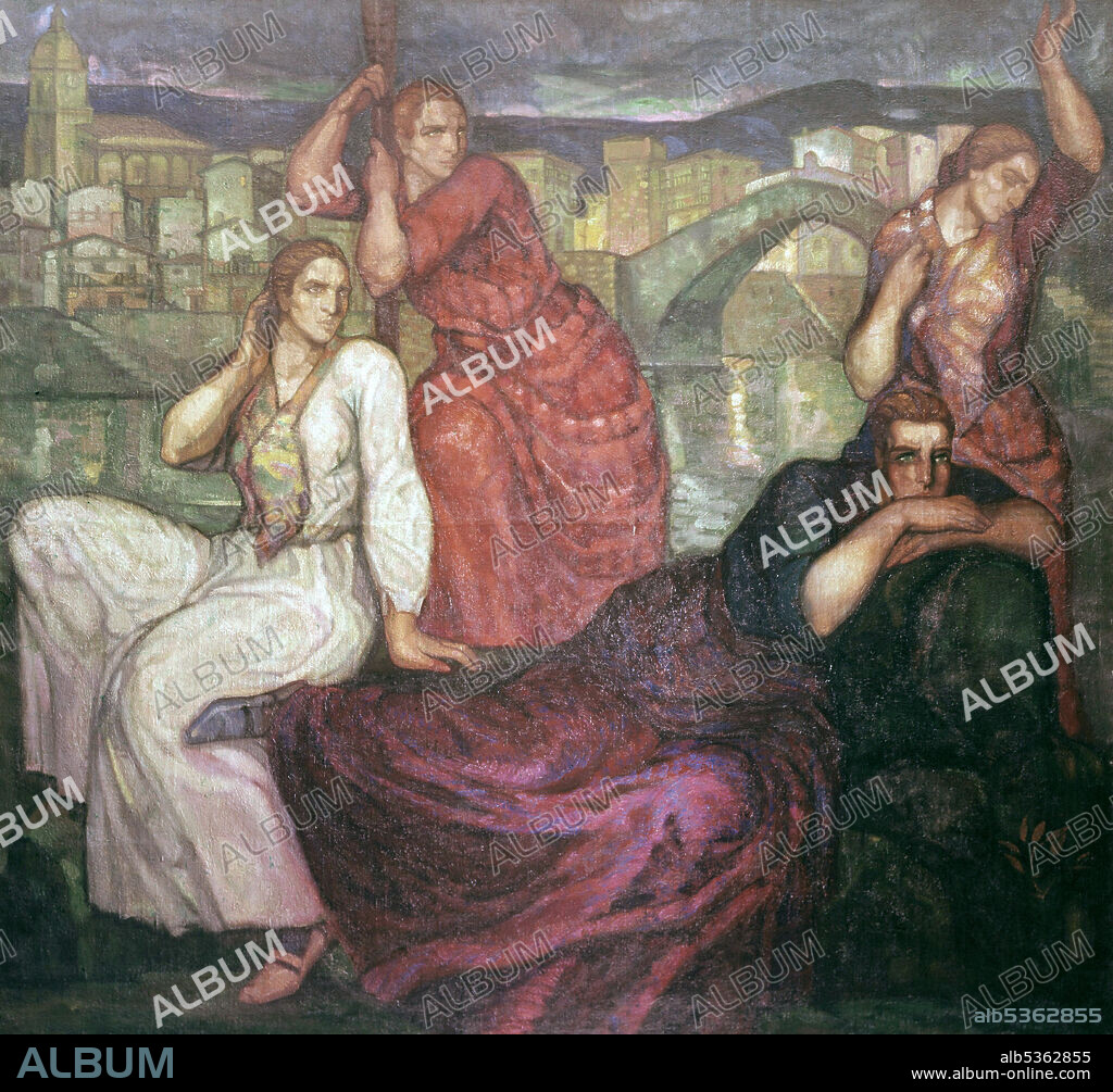 GUSTAVO DE MAEZTU. MAEZTU , GUSTAVO DE . PINTOR ESPAÑOL. VITORIA 1887 - 1947. " MUJERES DEL MAR ". DIPUTACION DE VIZCAYA . BILBAO. ATENCION: AUTOR CONTEMPORANEO SUJETO A COPYRIGHT ©. EL CLIENTE FINAL ES RESPONSABLE DE LA GESTION DE LOS DERECHOS DE AUTOR CON LAS SOCIEDADES EXISTENTES DE GESTION DE DERECHOS O DIRECTAMENTE CON LOS ORGANISMOS TITULARES DE LOS MISMOS.