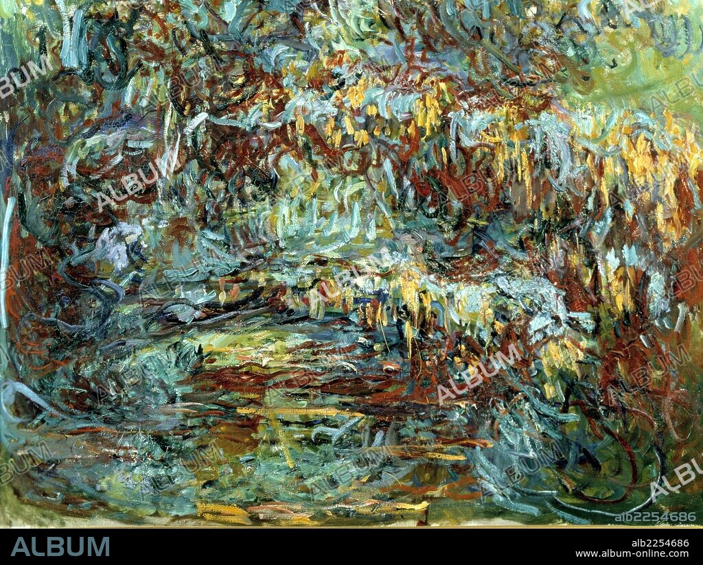 CLAUDE MONET. MONET , CLAUDE. PINTOR FRANCES. 1840-1926. " LE PONT JAPONAIS " , OLEO DE 1918 - 1924.