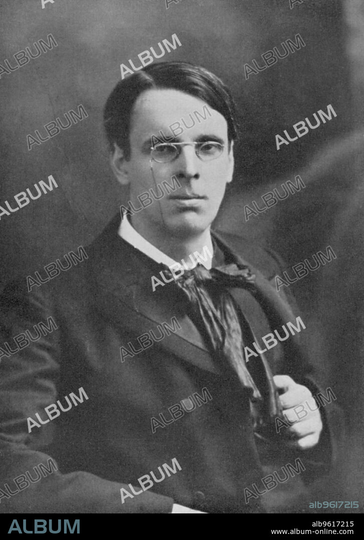 William Butler Yeats, Irish poet and playwright, c1900s. Yeats (1865-1939) as a young man. Yeats won the 1923 Nobel Prize in Literature.