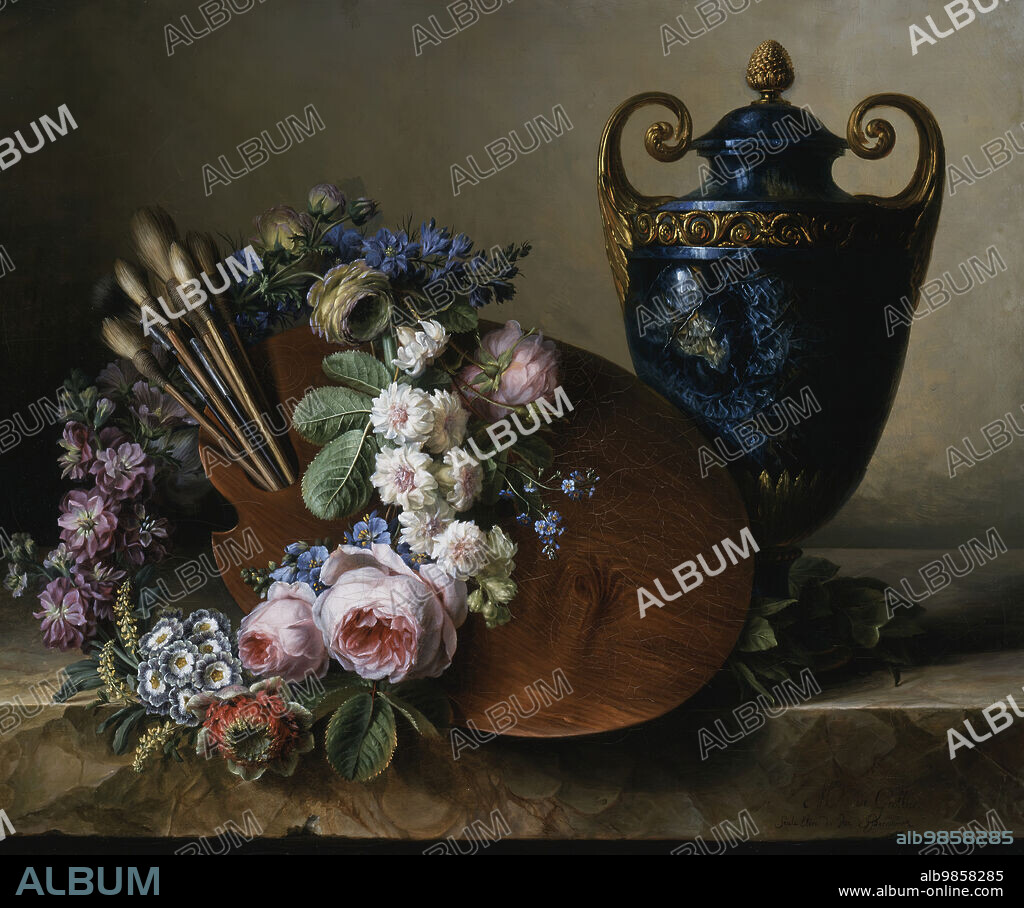 MARQUISE DE GROLLIER. Still life. An Homage to Van Spaendonck, between c1780 and c1790.