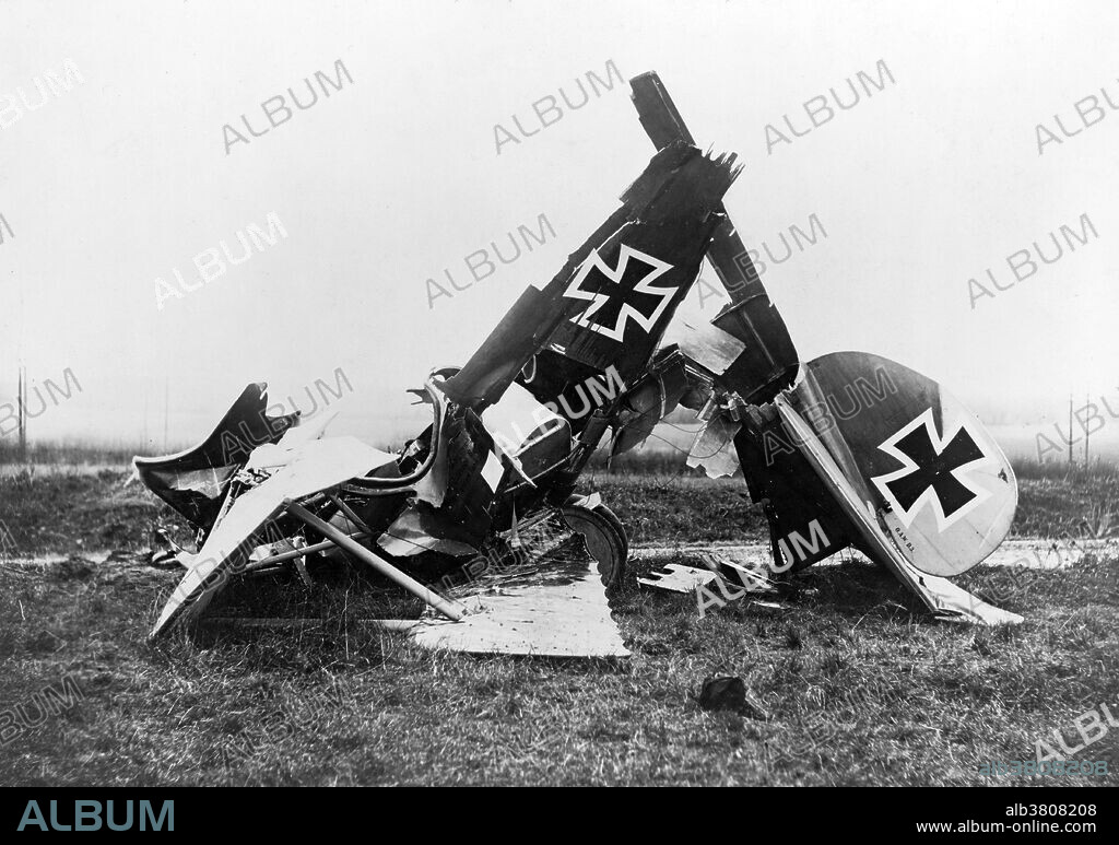 Wreckage of a German Albatross D. III fighter biplane. On rudder of plane: "O.A.W. D.3" for the manufacturer Ostdeutsche Albatros-Werke, airplane class D.3." Undated photograph circa 1917/18. The Albatros D.III was a biplane fighter aircraft used by the Imperial German Army Air Service (LuftstreitkrÃ¤fte) and the Austro-Hungarian Air Service (Luftfahrtruppen) during WWI. The D.III was flown by many top German aces, including Manfred von Richthofen, Ernst Udet, Erich LÃ¶wenhardt, Kurt Wolff, and Karl Emil SchÃ¤fer. The D.III was considered pleasant and easy to fly, if somewhat heavy on the controls. The sesqui-plane arrangement offered improved climb, maneuverability, and downward visibility compared to the preceding D.II. Like most contemporary aircraft, the D.III was prone to spinning, but recovery was straightforward. Peak service was in November 1917, with 446 aircraft on the Western Front.