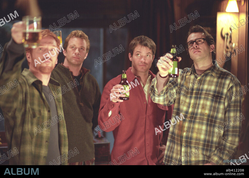 DAMIAN LEWIS, JASON LEE, THOMAS JANE y TIMOTHY OLYPHANT en CAZADOR DE SUEÑOS, EL-DREAMCATCHER, 2003 (DREAMCATCHER), dirigida por LAWRENCE KASDAN. Copyright WARNER BROS. PICTURES.