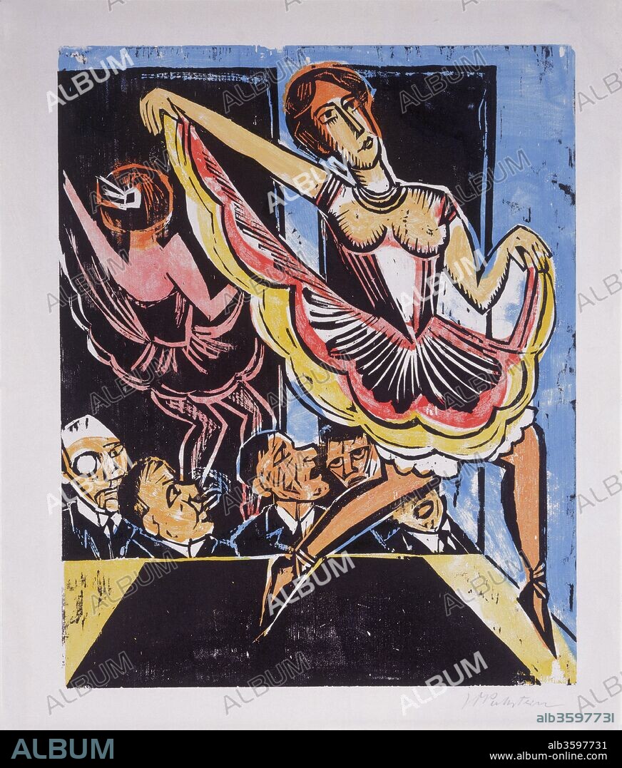 HERMANN MAX PECHSTEIN. Female Dancer in the Mirror.