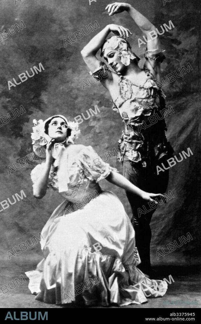 ANONYMOUS. Tamara Karsavina and Vaslav Nijinsky in the Ballet Le Spectre de la Rose.