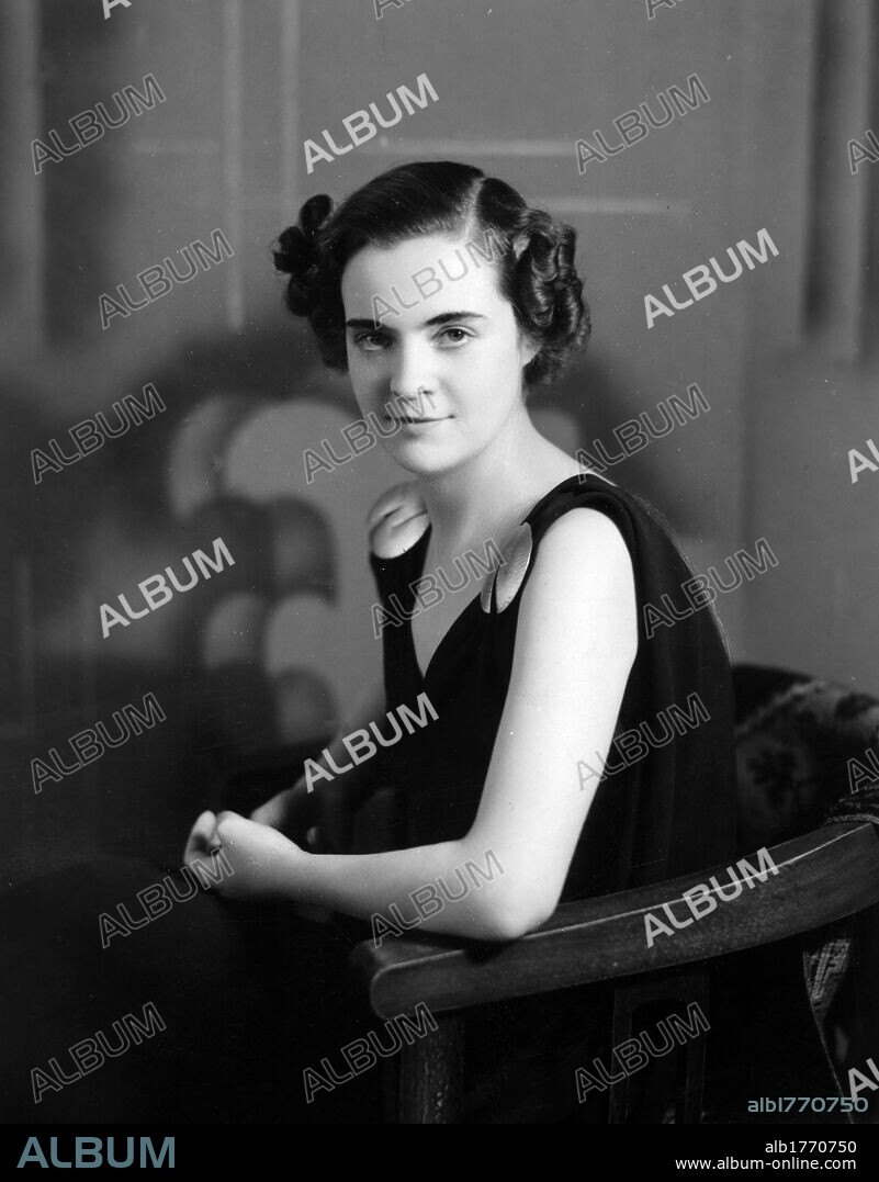Portrait of Geraldine Apponyi. Portrait of Countess Geraldine Apponyi of Nagyappony, King Zog I of Albania's wife. 1930s.