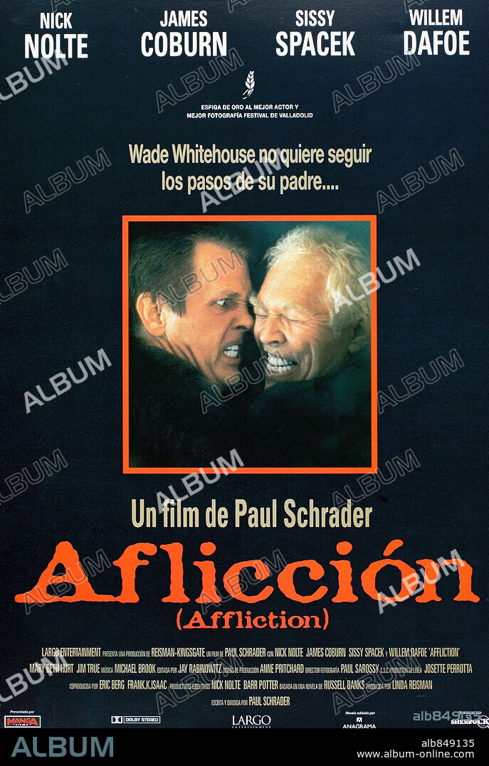 Poster of AFFLICTION, 1997, directed by PAUL SCHRADER. Copyright REISMAN-KINGSGATE.