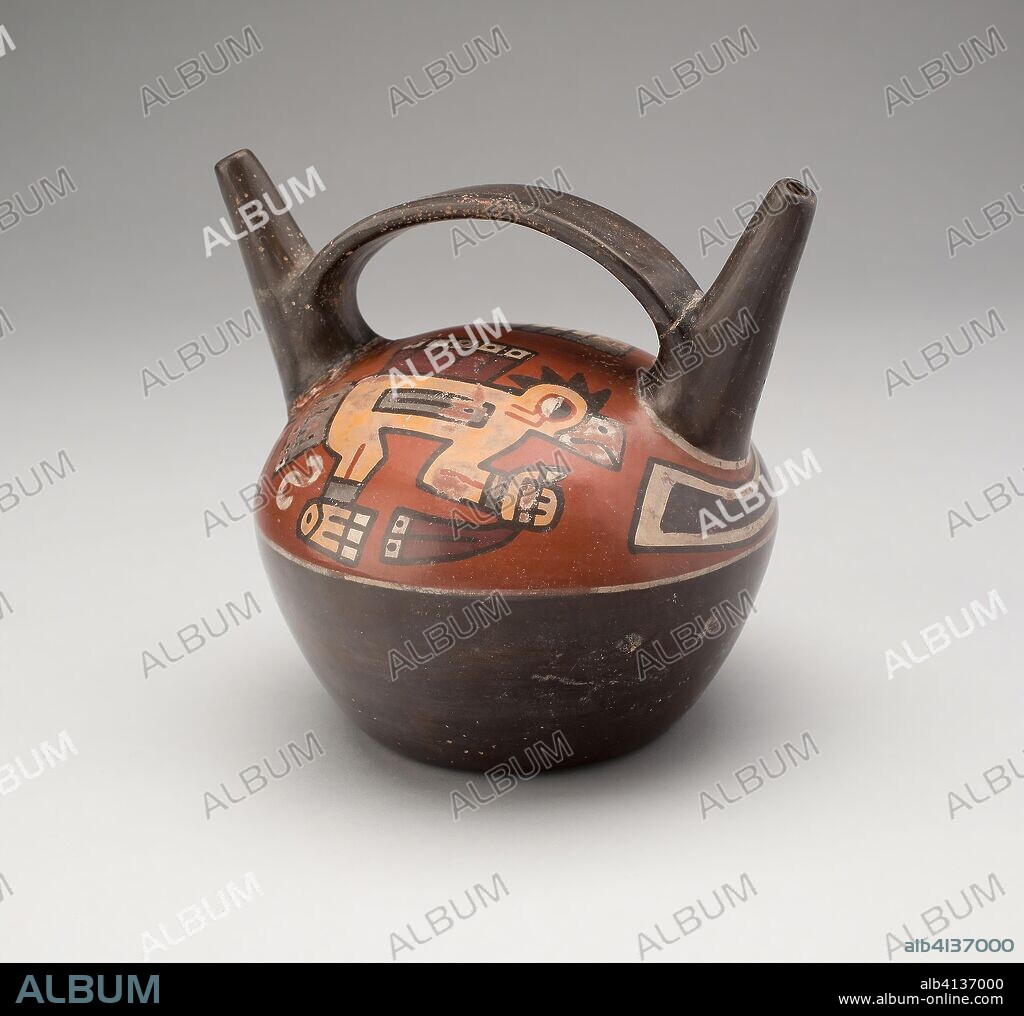 Vessel Depicting Abstract Birds. Tiwanaku-Wari; South coast, Bolivia. Date: 700 AD-1000. Dimensions: 14.5 × 16 cm (5 11/16 × 6 5/16 in.). Ceramic and pigment. Origin: Bolivia.