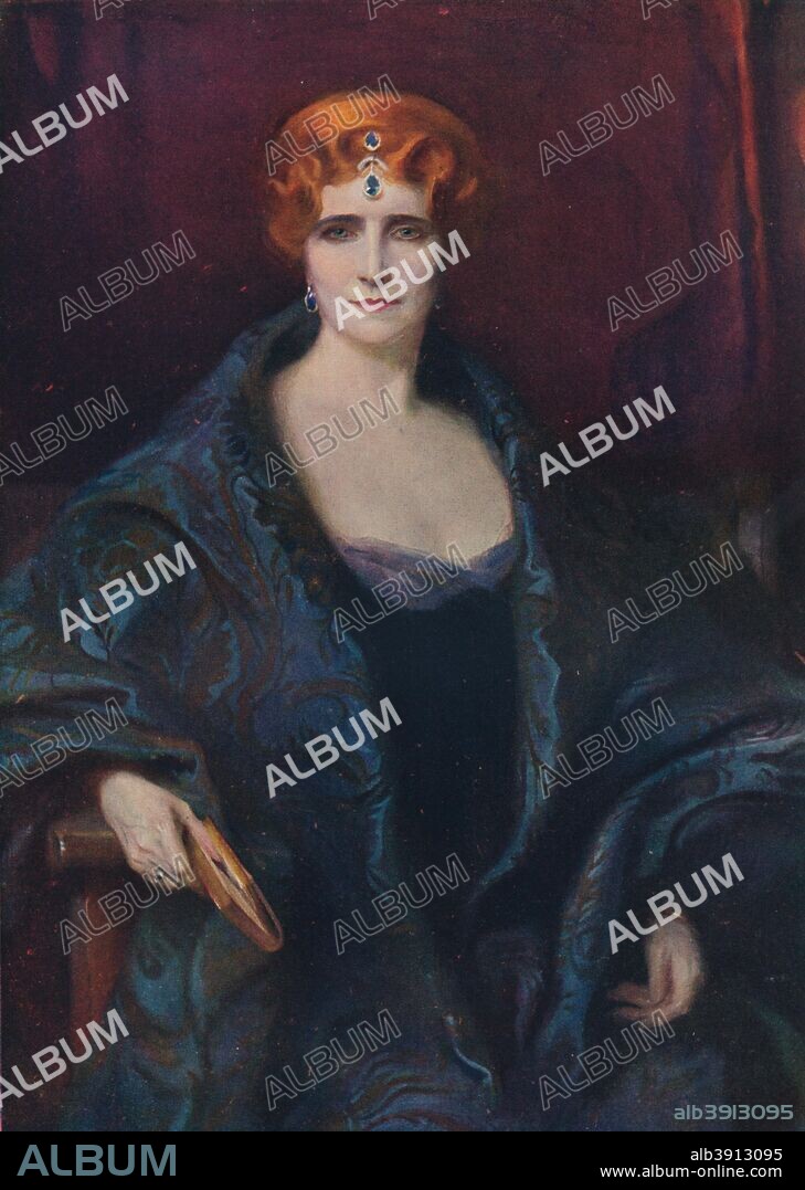 'Portrait of Mrs. Elinor Glyn', 1912. Elinor Glyn (1864-1943), romantic novelist of the early 20th century. From The Studio Volume 68. [London Offices of the Studio, London, 1916].