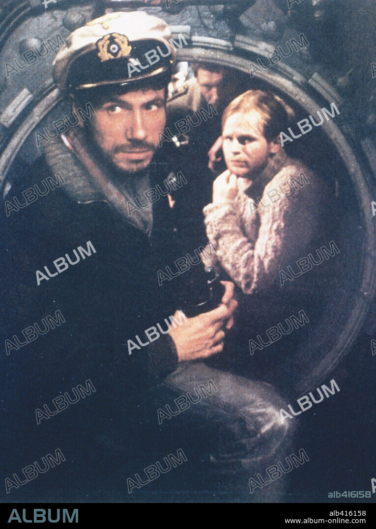 HERBERT GRONEMEYER and JURGEN PROCHNOW in THE BOAT, 1981 (DAS BOOT), directed by WOLFGANG PETERSEN. Copyright BAVARIA FILMS.