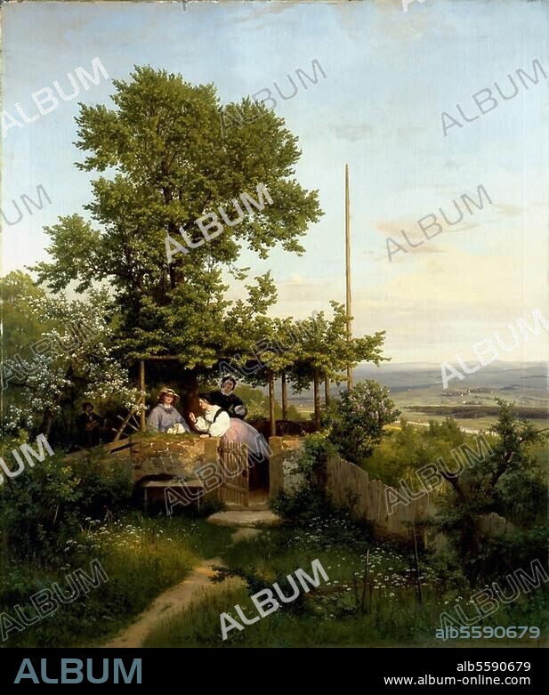 EDUARD LEONHARDI. Leonhardi, Eduard 1828-1905. "View of the Elbe Valley", 1863. Oil on canvas, 144 × 123cm. Dresden, Staatliche Kunstsamlungen Dresden, Galerie Neue Meister.