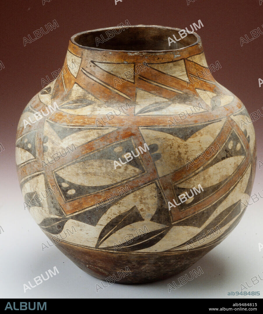 Water Vessel, 1885-1890, 11 3/4 x 11 1/2 in. (29.85 x 29.21 cm), Ceramic, pigment, United States, 19th century.
