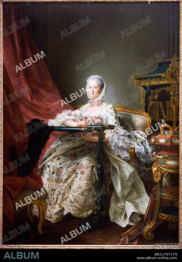 Madame de Pompadour at her. Tambour Frame, 1763-1764, François-Hubert Drouais, (1727-1775), The National Gallery, London, UK.