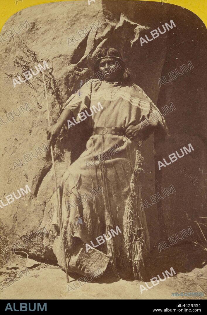 U-Wa, Wife of Chu-ar-ru-um-peak. Kai-Vav-Its. A tribe of the Pai Utes, living on...Kai-bab Plateau,...Grand Canon...Colorado..., John K. Hillers (American, 1843 - 1925), about 1874, Albumen silver print.