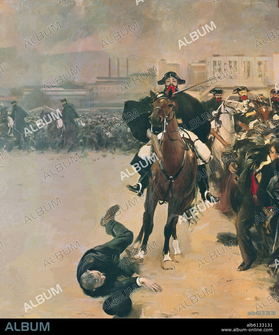 RAMON CASAS Y CARBO. DETALLE DE LA CARGA - 1902.
