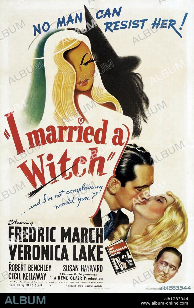 Poster of I MARRIED A WITCH, 1942, directed by RENE CLAIR. Copyright UNITED ARTISTS.