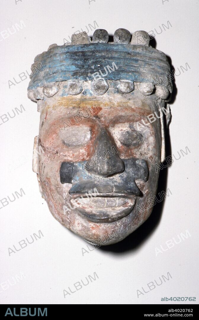 Aztec Pottery Head, 1300-1521. Aztec culture also known as Mexica culture, was a Mesoamerican culture that flourished in central Mexico in the post-classic period from 1300 to 1521.