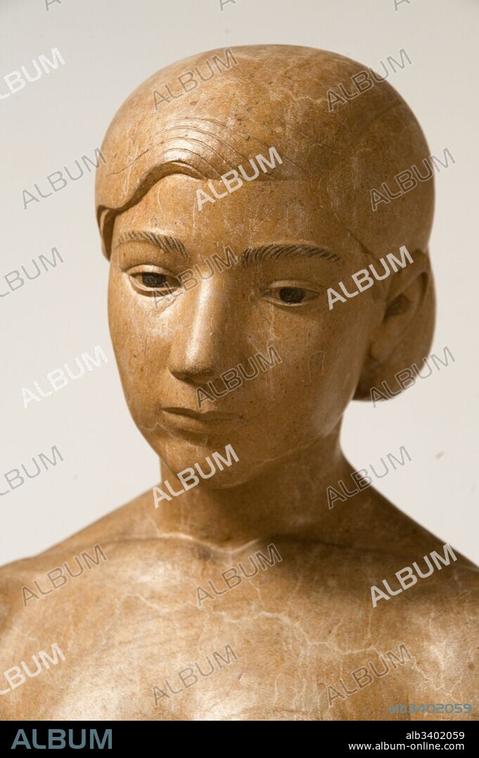 JOAN REBULL y JOAN ABELLO I PRAT. Joan Abelló i Prat / "Gitanilla" (detalle), 1933, Escultura (piedra tallada), 82x 35x 32 cm.