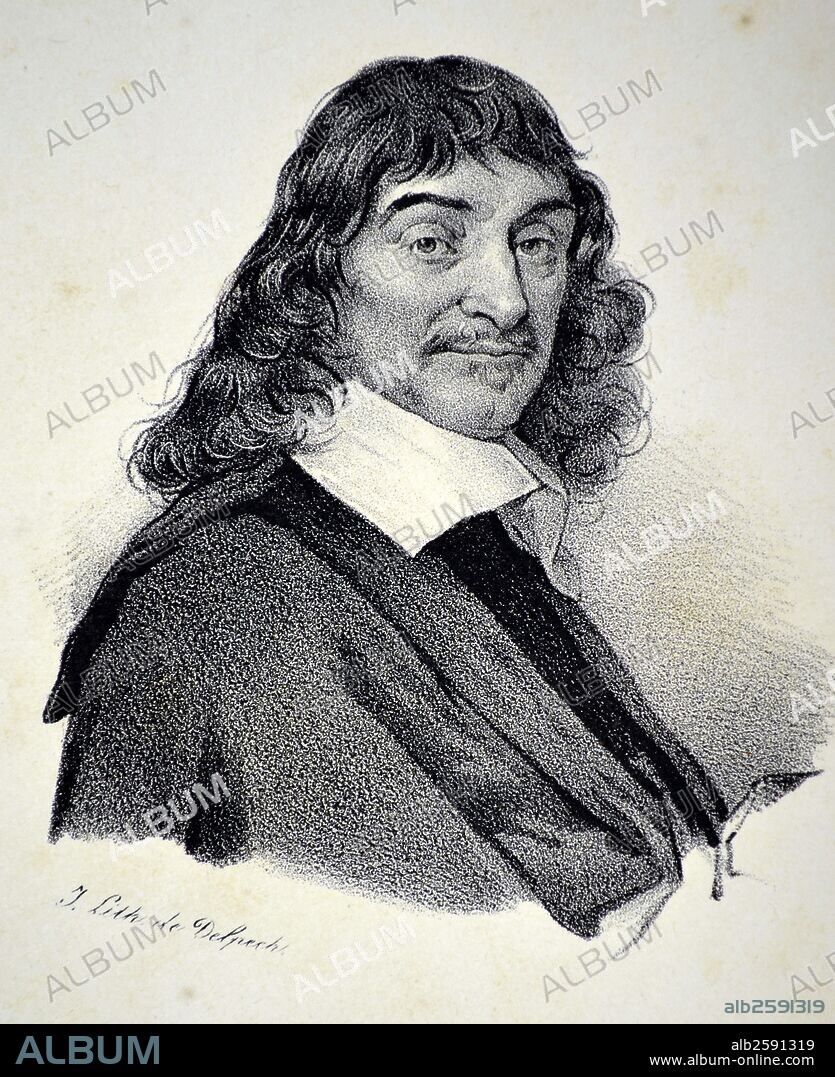Rene Descartes (1596-1650)  French mathematician and philosopher. Lithograph, Paris, c1840. Photo by: .