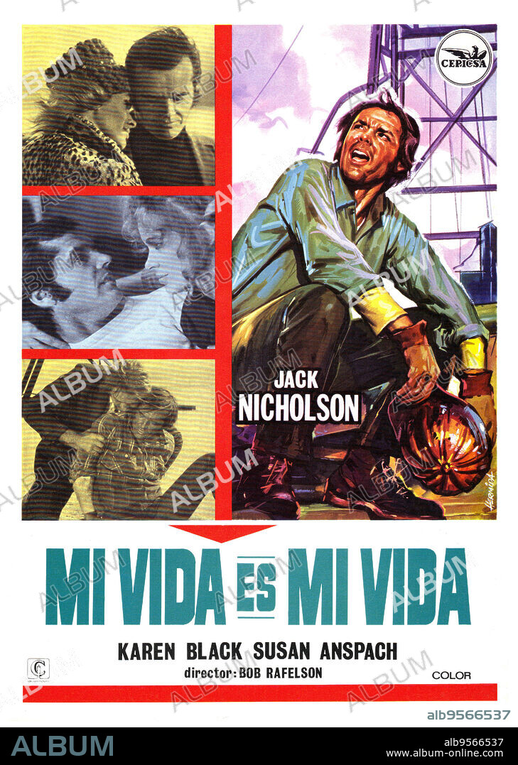 Poster of FIVE EASY PIECES, 1970, directed by BOB RAFELSON. Copyright COLUMBIA PICTURES.