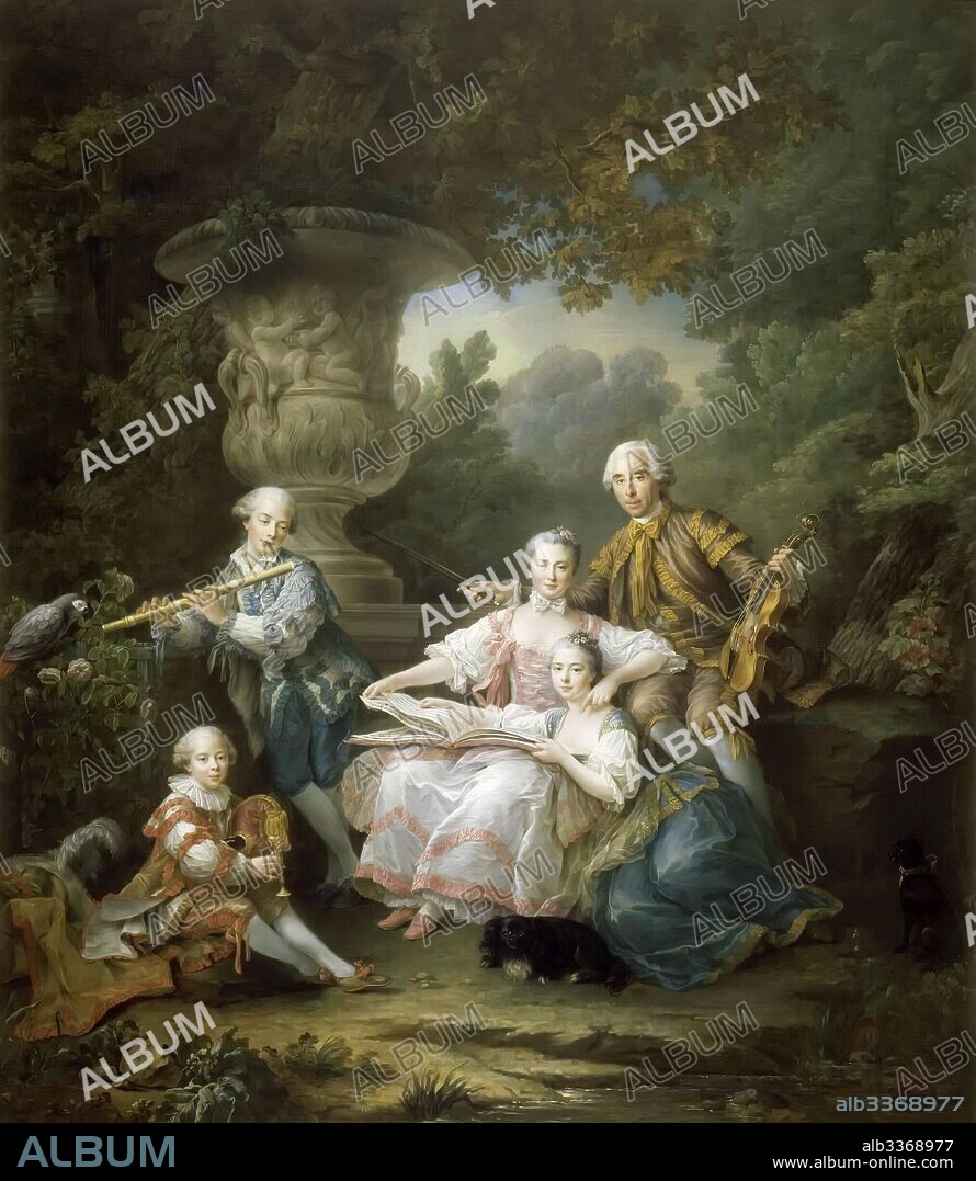FRANçOIS-HUBERT DROUAIS. Louis II du Bouchet de Sourches with his Family.