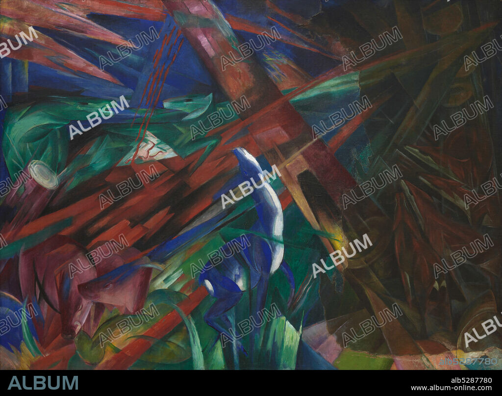 FRANZ MARC. Animal Destinies (The Trees Showed Their Rings, the Animals Their Veins).