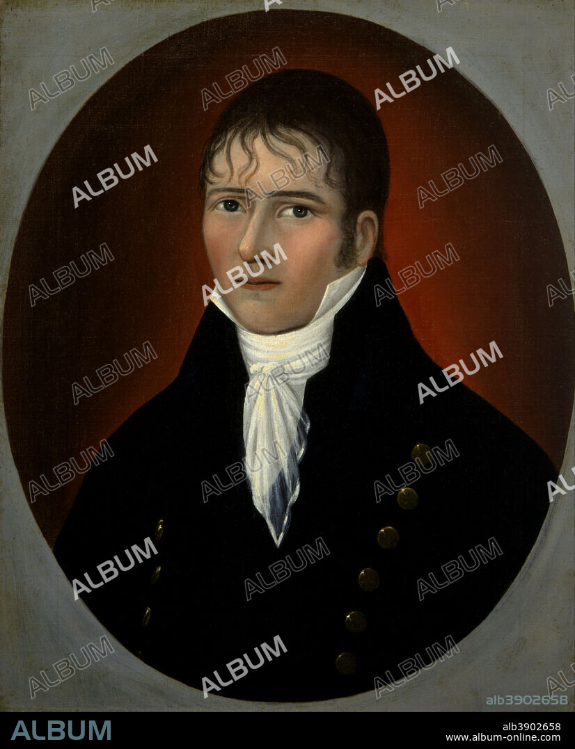 JOSHUA JOHNSON. Portrait of Sea Captain John Murphy. Date/Period: Ca. 1810. Painting. Oil on canvas oil on canvas. Height: 546.10 mm (21.50 in); Width: 444.50 mm (17.50 in).