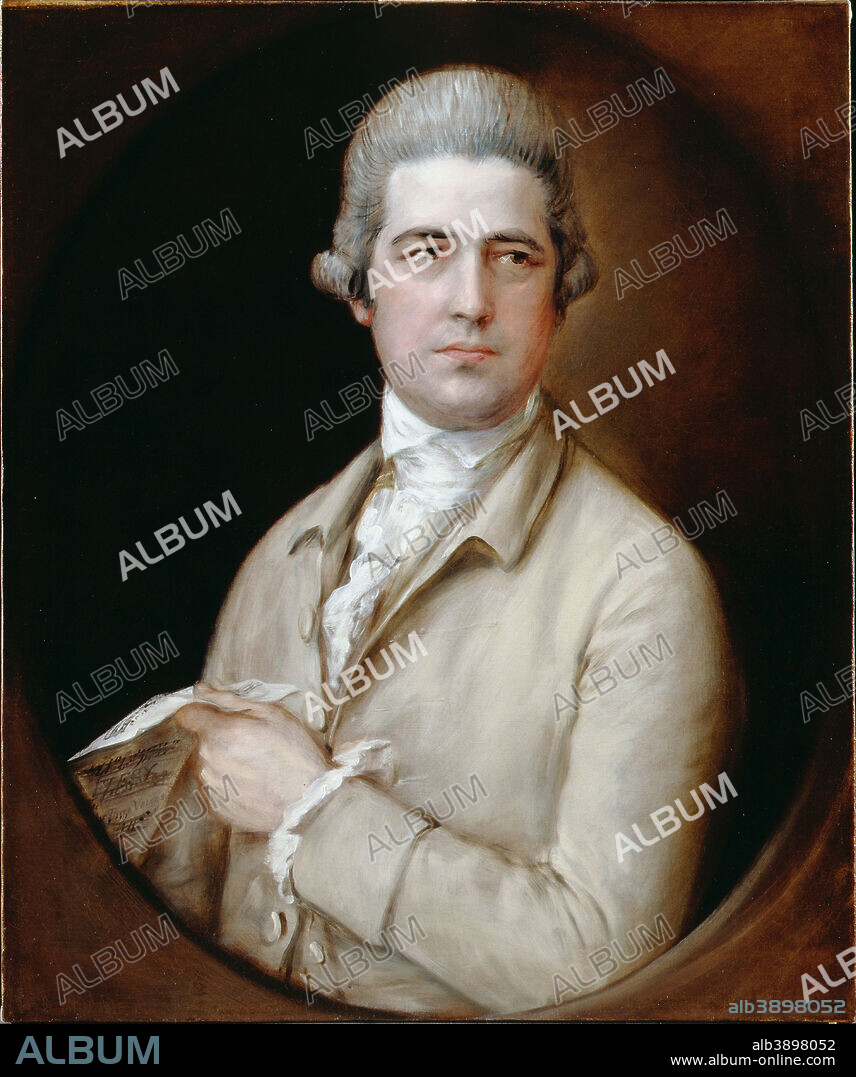 THOMAS GAINSBOROUGH. Thomas Linley the elder. Date/Period: Late 1760s. Painting. Oil on canvas Oil. Height: 765 mm (30.11 in); Width: 635 mm (25 in).