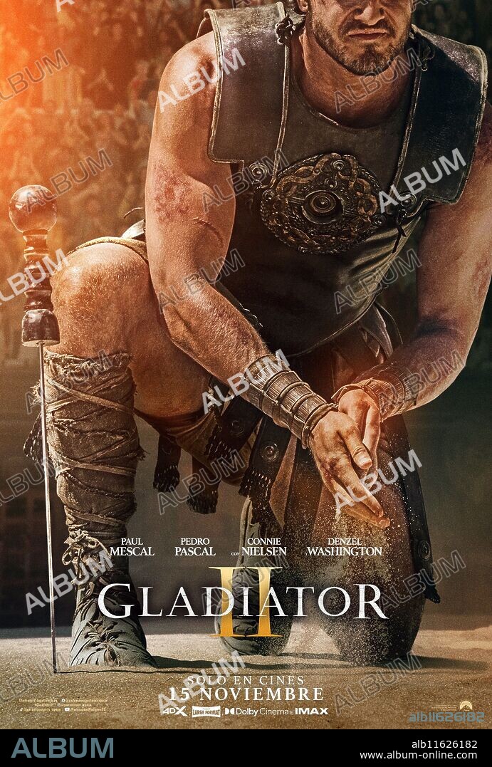 Affiche de GLADIATOR II, 2024, réalisé par RIDLEY SCOTT. Copyright PARAMOUNT PICTURES.