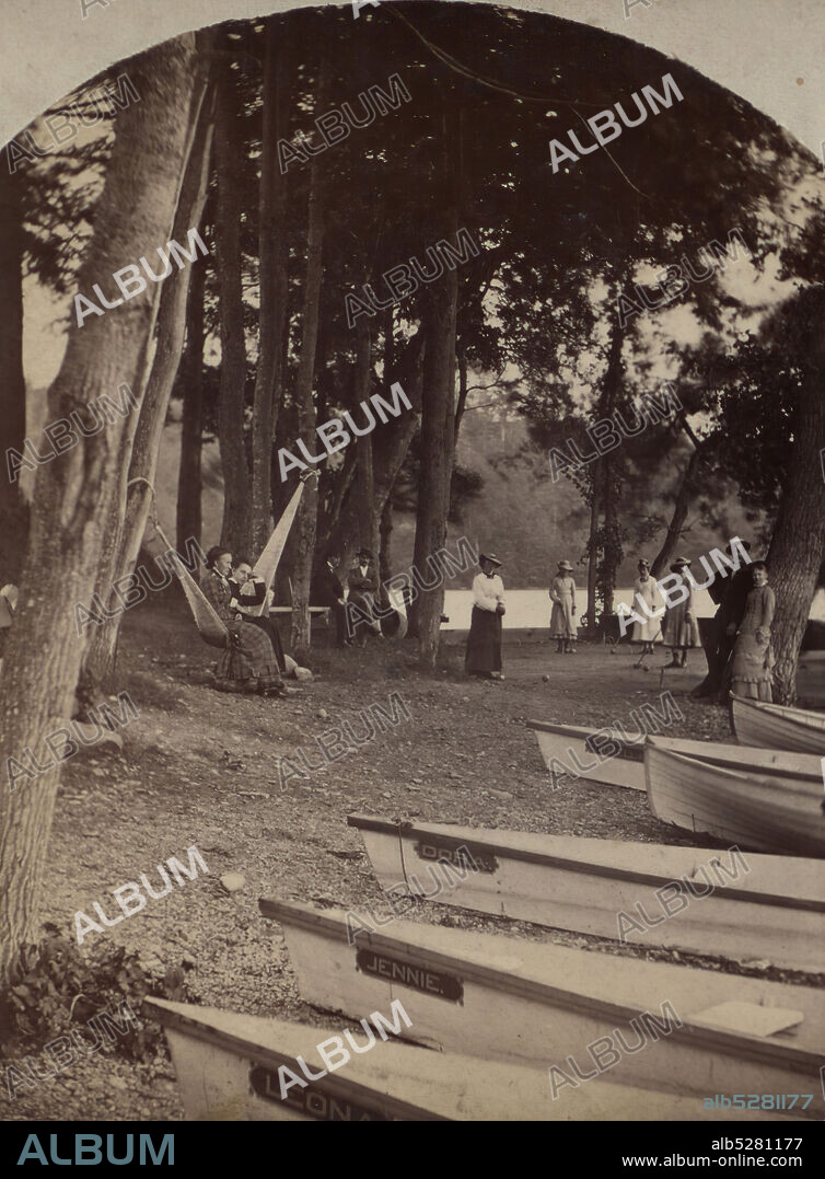 The Crouquet Grounds., Boats, Hammocks, Croquet, New York (State).