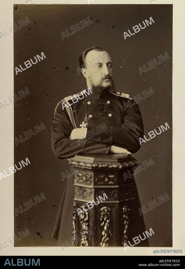 CHARLES BERGAMASCO (KARL). Portrait of Grand Duke Nicholas Nikolaevich (the Elder) of Russia (1831-1891).