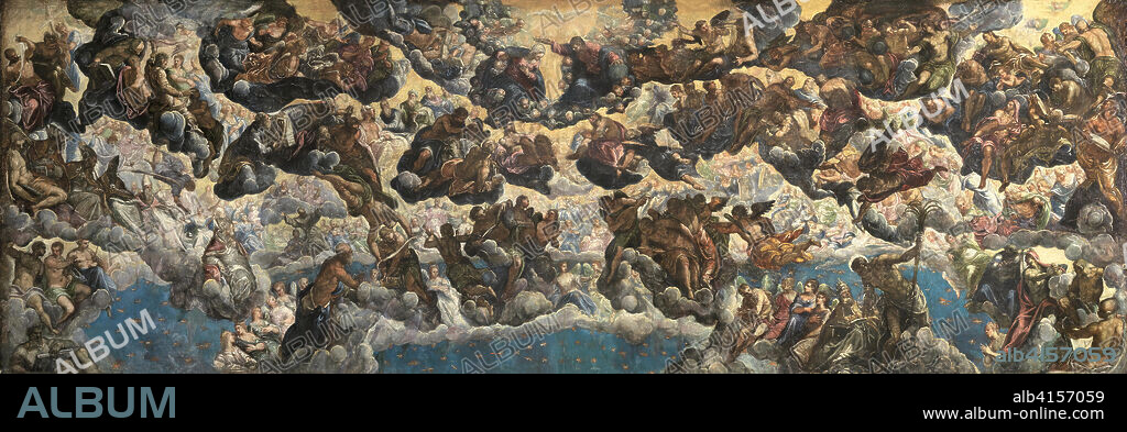 Tintoretto (Venecia, 1519 -1594). El Paraíso (hacia 1588). Óleo sobre lienzo. 174,5 x 494 cm.