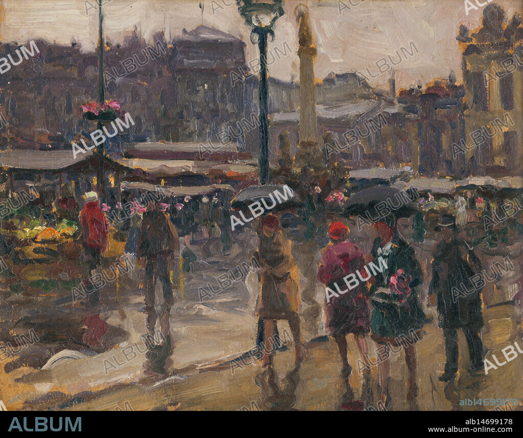 JOZEF TEODOR MOUSSON. Coal market in Ostrava, c1927.