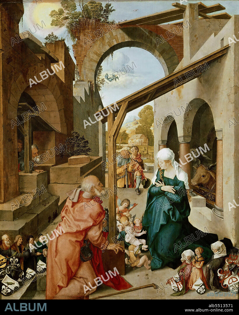 ALBRECHT DÜRER. Paumgartner altarpiece, central panel: The Nativity of Christ.