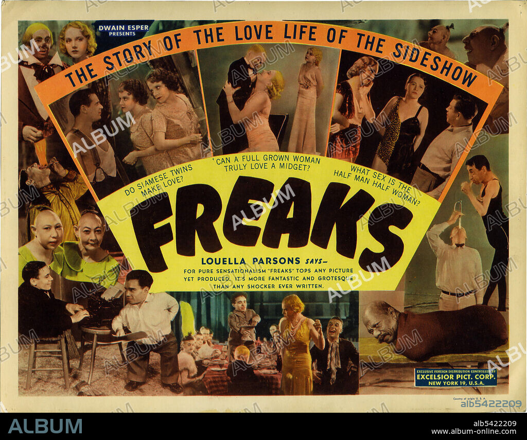 Poster of FREAKS, 1932, directed by TOD BROWNING. Copyright Metro-Goldwyn-Mayer (MGM).