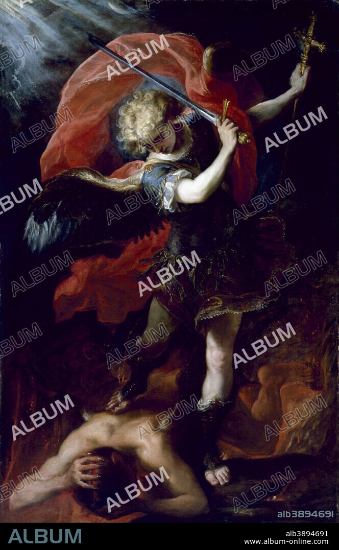 CLAUDIO COELLO. Saint Michael the Archangel. Date/Period: 1660s. Painting. Oil on canvas Oil on canvas. Height: 180.30 mm (7.09 in); Width: 114.30 mm (4.50 in).