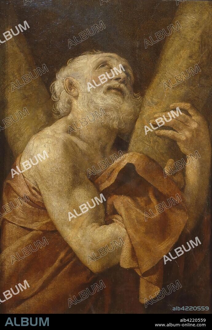 DOMENICHINO (DOMENICO ZAMPIERI) (CIRCLE OF). 'St Andrew'. Italy. Dimensions: 84x62 cm.