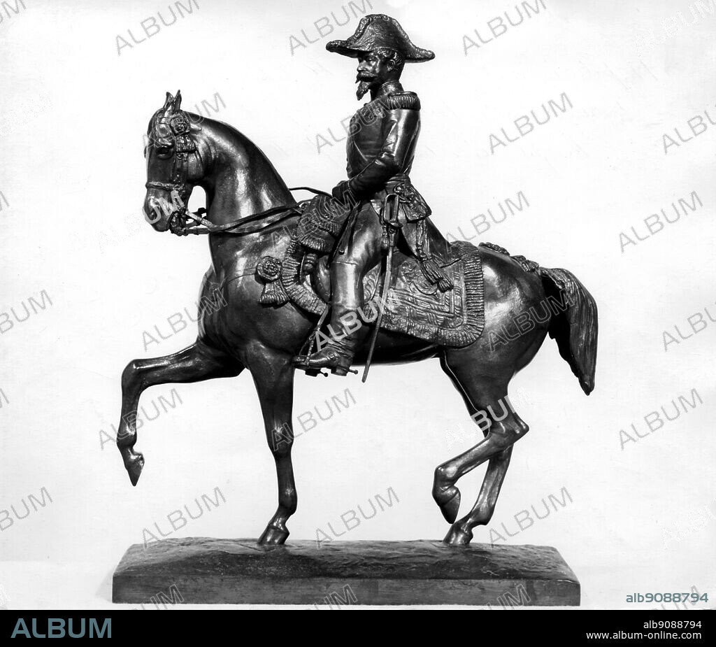 Napoleon III mounted on Philippe c 1855 by Emmanuel Fremiet. Napoleon III (Louis Napoleon; orig. Charles Louis Napoleon Bonaparte) French general, politician, and ruler; president of France 1848-1852 (only president of 2nd French Republic); acquired dictatorial powers through military coup 1851; proclaimed himself emperor 1852, as Napoleon III; emperor of France 1852-1870; annexed Savoy and Nice 1860; captured by Germans at Sedan 1870 during Franco-Prussian War and held captive 1870-1871; formally deposed by National Assembly at Bordeaux 1871; nephew of Napoleon I _1808-1873.
