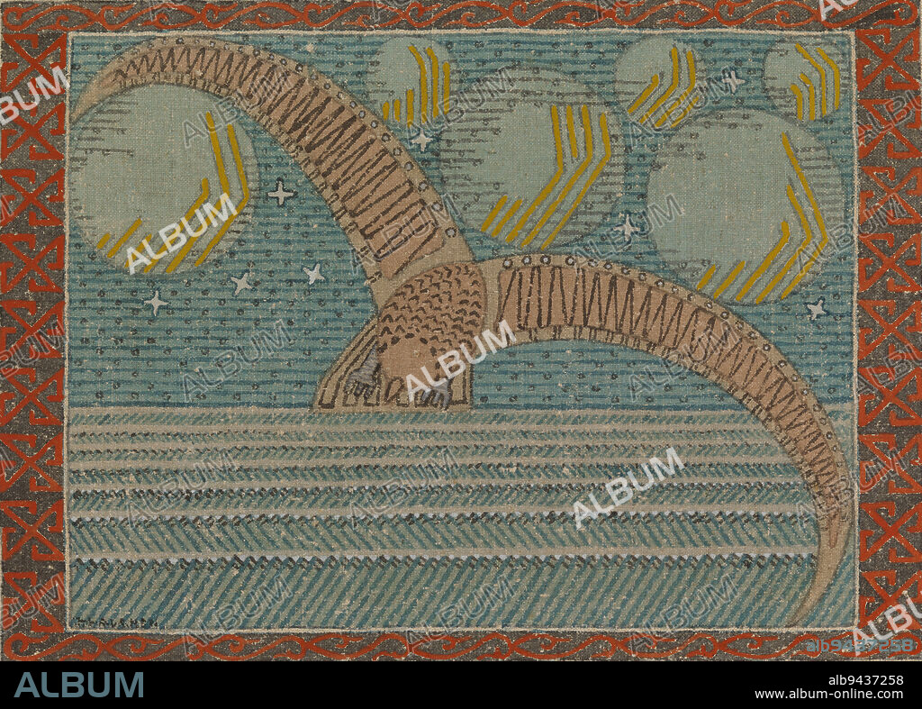 Joseph Alanen, 2.11.1885, Tampere, 6.5.1920, Helsinki, The Wild Duck and the Celestial Bodies, 1919 - 1920, 40.5 × 55.5 cm, tempera, tempera on canvas.