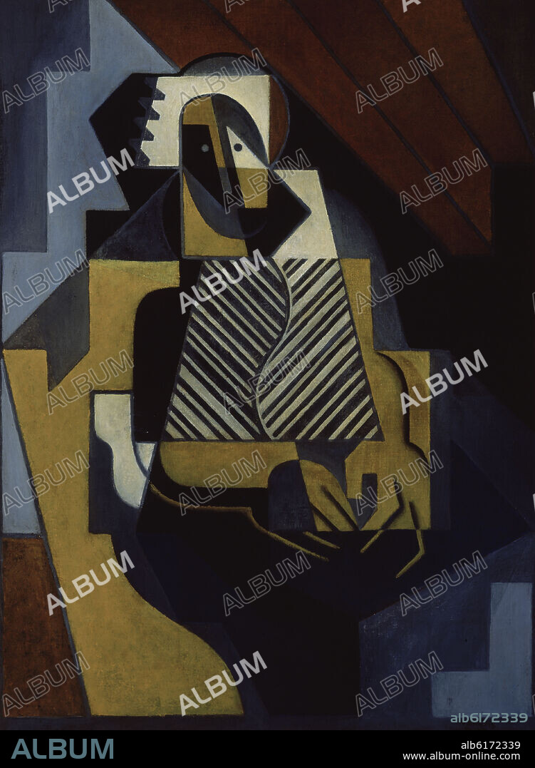 JUAN GRIS. MUJER SENTADA A LA ESCOCESA 1918.