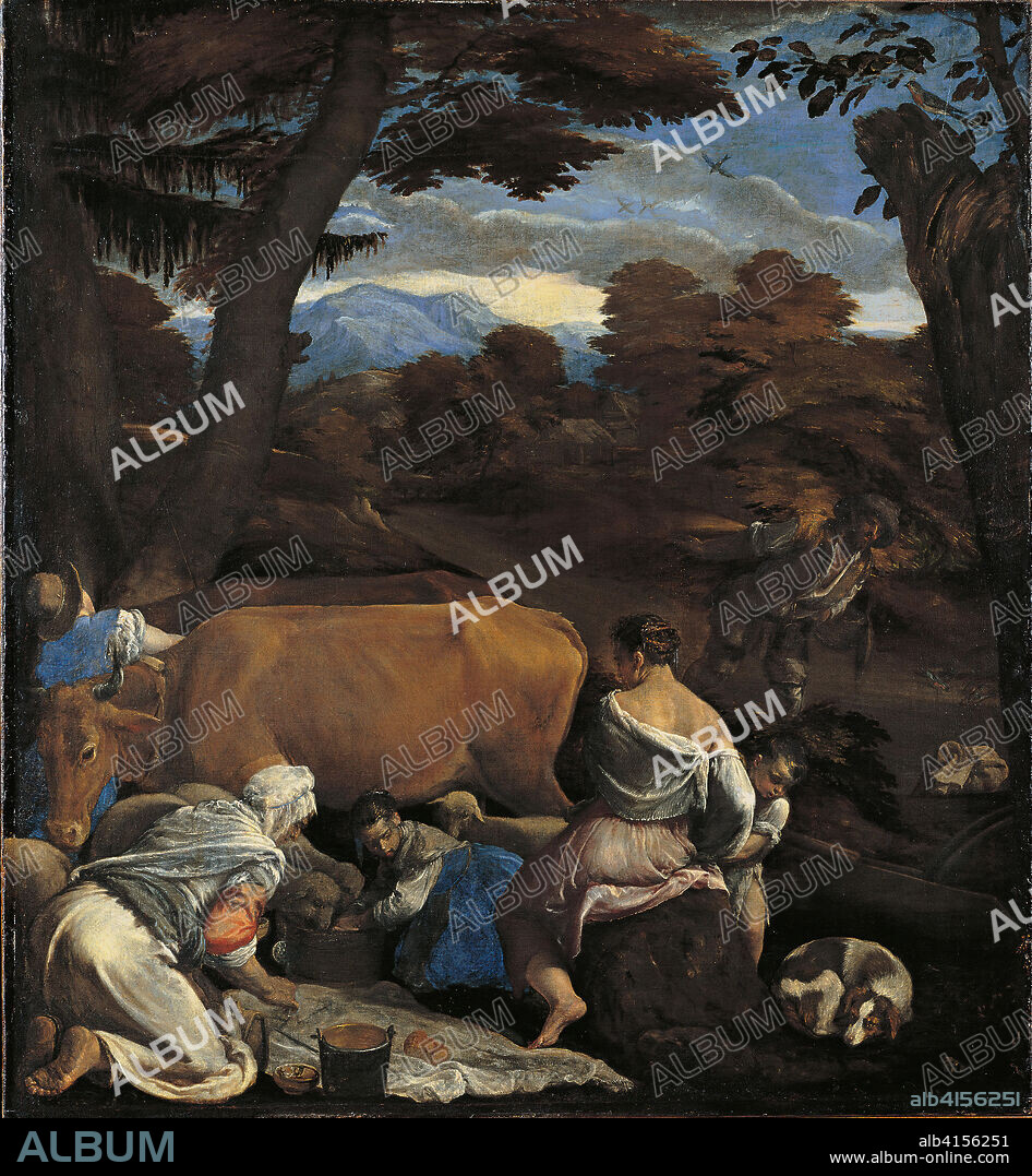 Jacopo Bassano (Bassano del Grappa, c. 1510-1592). La parábola del sembrador (hacia 1560). Óleo sobre lienzo. 139 x 129 cm.