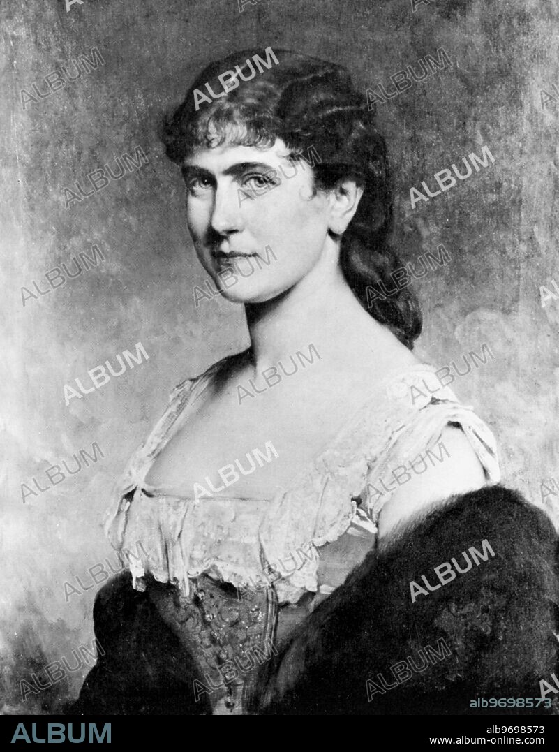 Katharina Schratt : 11 September 1853 - 17 April 1940 , Austrian actress who became the mistress and confidante of Emperor Franz Joseph . Portrait by Heinrich von Angeli. 1886.