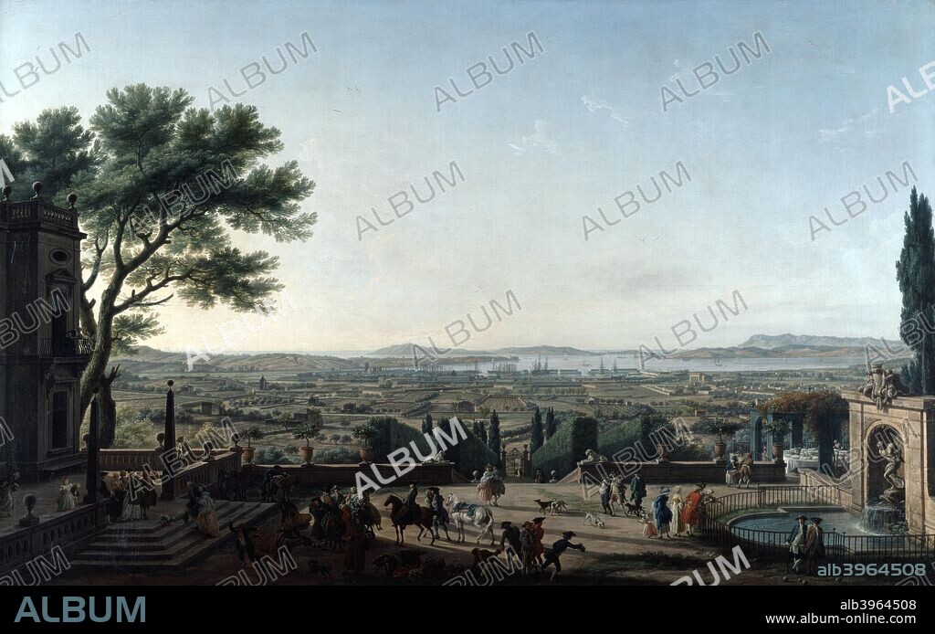 'The City and Roads of Toulon', France, 1756. From the Musee du Louvre, Paris, France.
