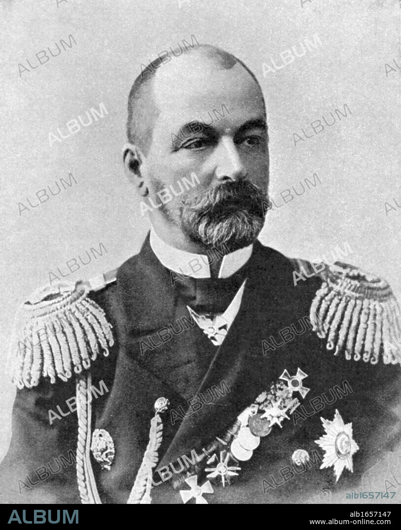 Admiral Rozhestvensky , Commander of the Russian Baltic fleet during the Russo-Japanese War 1904-1905.