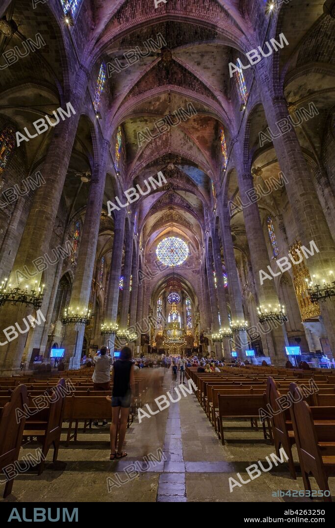 Catedral de Mallorca, La Seu, siglo XIII. gótico levantino, palma, Mallorca, balearic islands, Spain.