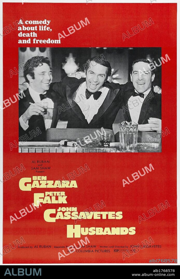 Poster of HUSBANDS, 1970, directed by JOHN CASSAVETES. Copyright COLUMBIA PICTURES.