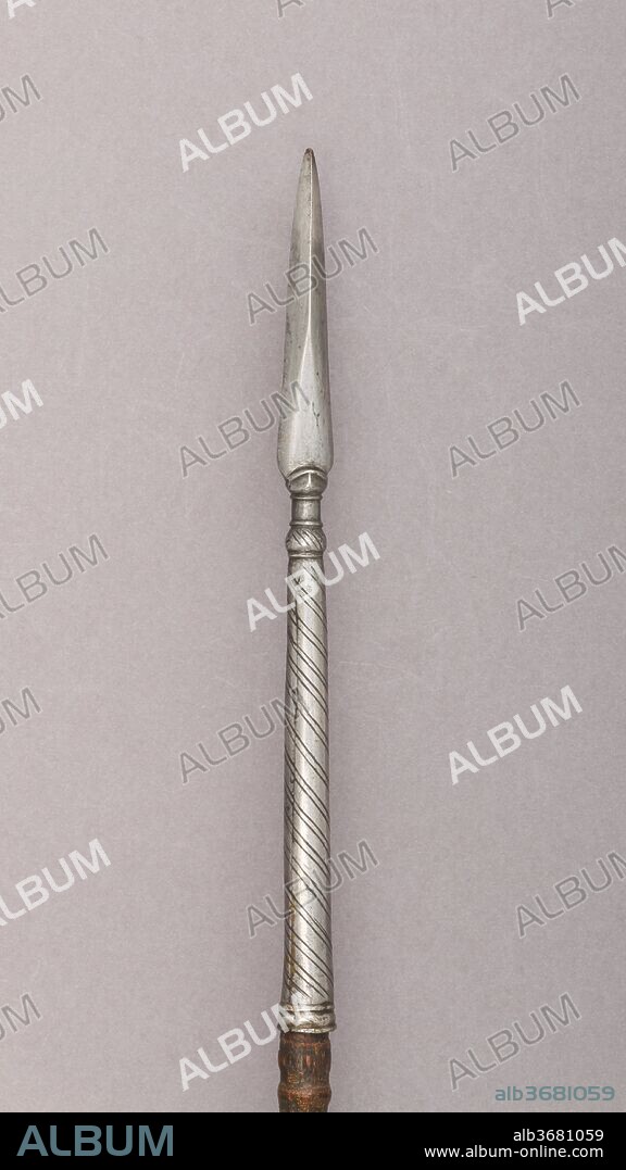 Javelin or Spear. Culture: Indian. Dimensions: L. 72 3/4 in. (184.8 cm); L. of head 9 5/8 in. (24.4 cm); W. 3/4 in. (1.9 cm); Wt. 1 lbs. 5.6 oz. (612.3 g). Date: 18th century.
