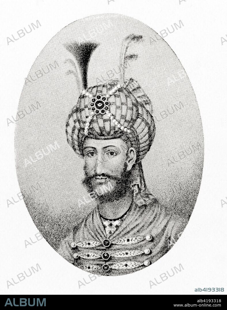 Tahmasp I, 1514 - 1576.  Shah of Iran, member of the Safavid dynasty.  From Hutchinson's History of the Nations, published 1915.