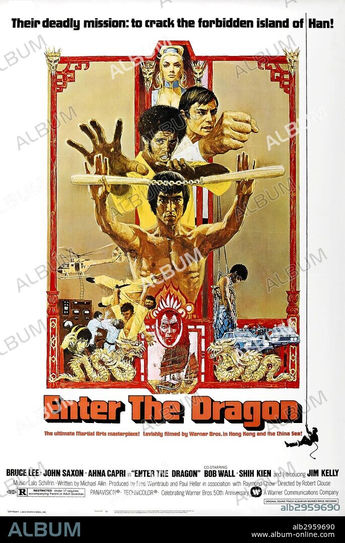 Poster de OPERACIÓN DRAGÓN, 1973 (ENTER THE DRAGON), dirigida por ROBERT CLOUSE. Copyright CONCORD/WB.