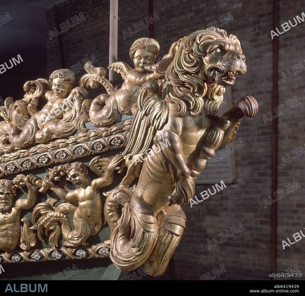 MASCARON DE POPA GONDOLA VENECIANA DE FELIPE V - SIGLO XVI.