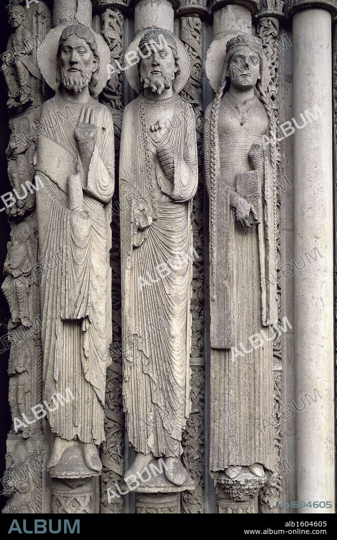 Jamb Figures  Central Porch, West Facade  Artist Unknown  Chartres Cathedral, France.